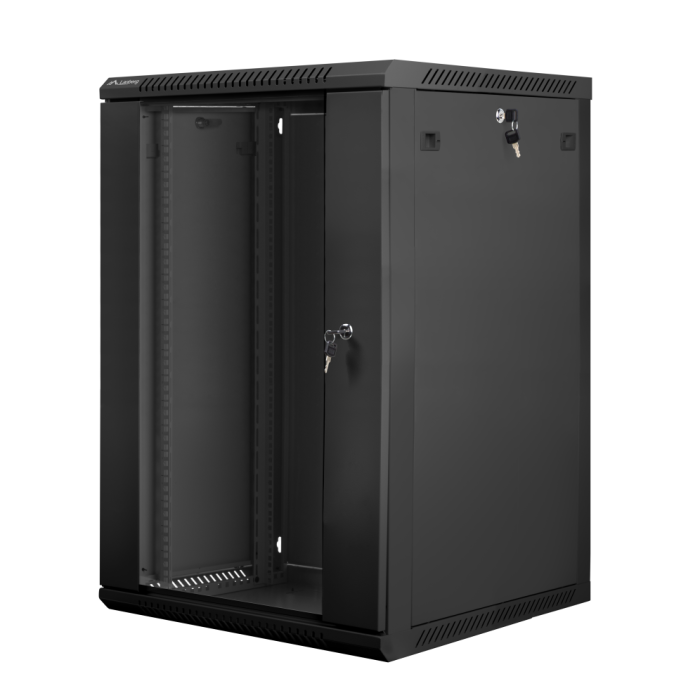 LANBERG WF01-6618-10B Armario Rack 18U Bastidor de Pared Negro