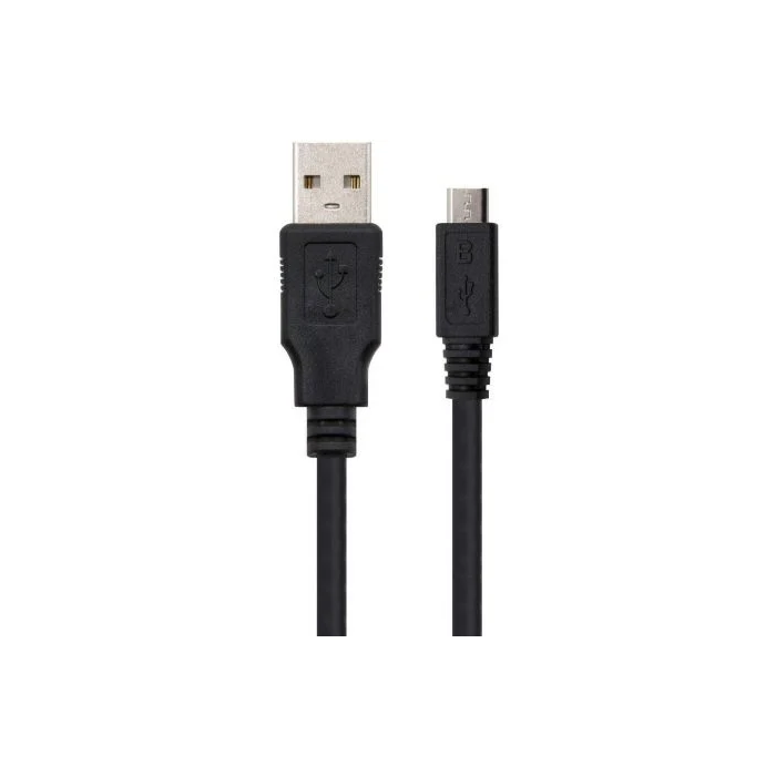 Nanocable 10.01.0501 Cable USB Tipo A a Micro-USB B Macho/Macho 2.0 Negro 1.8 Metros 1