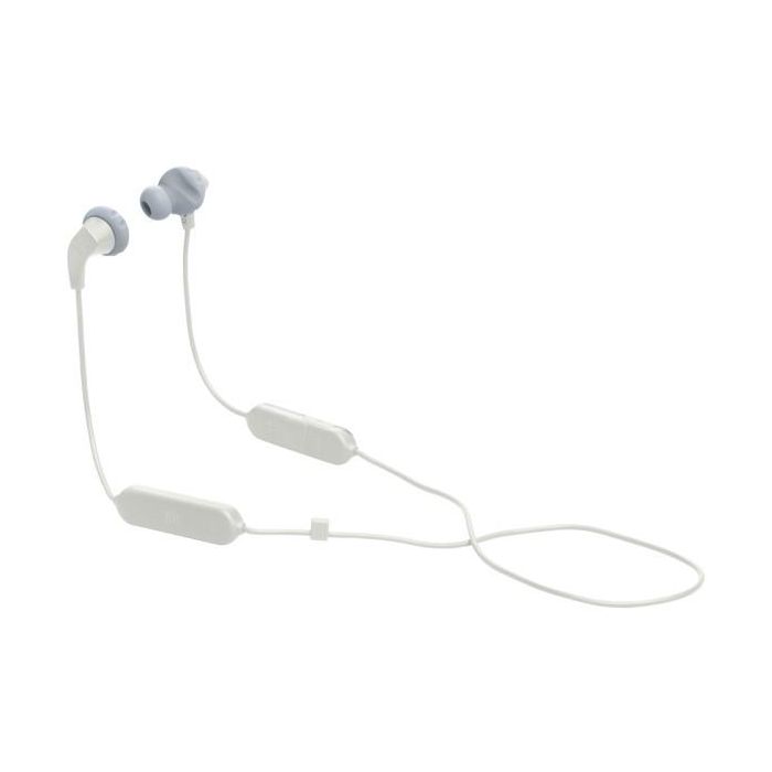 JBL Endurance Run 2 Auriculares In-Ear Inalámbricos Bluetooth 5.0 Deportivos Blancos, Resistentes al Sudor IPX5, 10h Batería