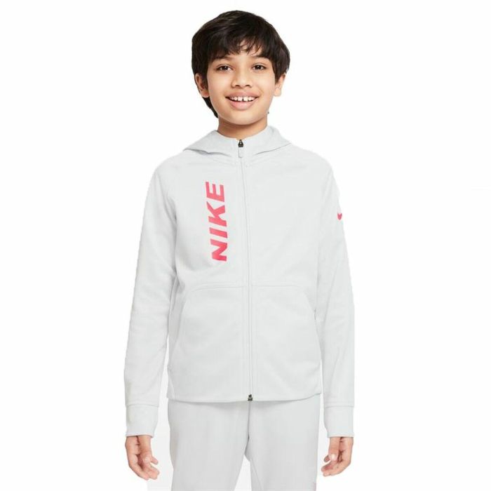 Chaqueta Deportiva para Niños Nike Therma-FIT Gris 0 Chaqueta Deportiva para Niños Nike Therma-FIT Gris 0