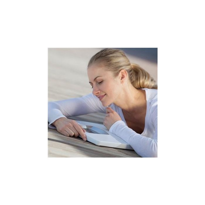 Beurer Báscula PS-25 Digital Blanca XXL Pantalla LCD Retroiluminada Extra Grande Fácil Lectura Inicio Rápido Automático 3