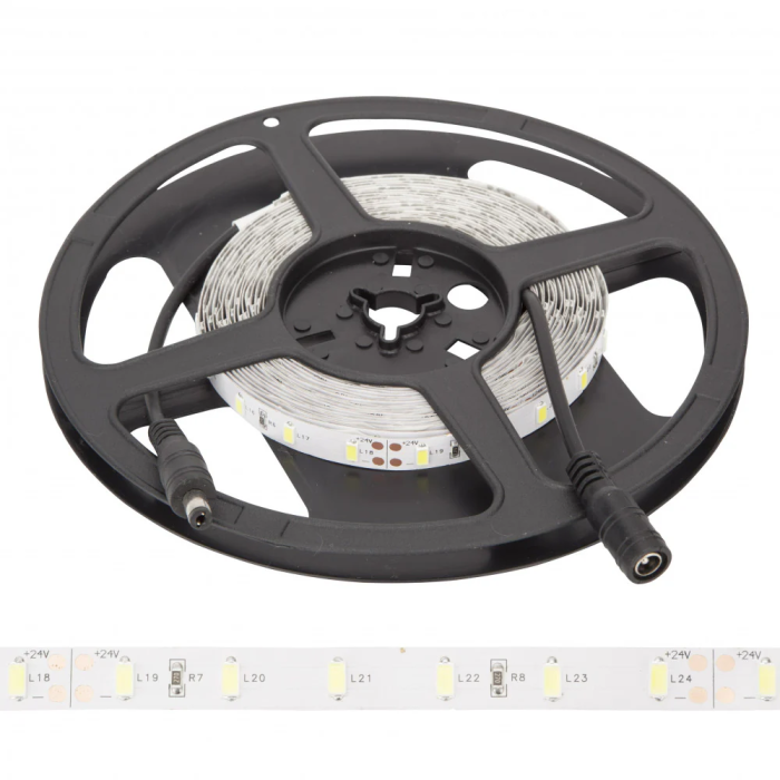 Tira de 300 LEDs 70W 7.000Lm SMD5630 24VDC IP25 x5M 40.000H [GR-RDT5630-60-24-Y]