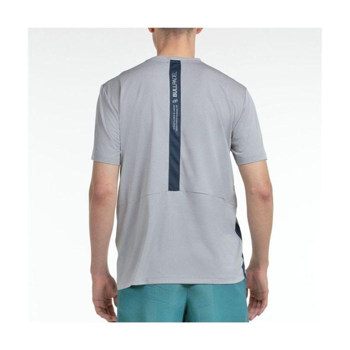 Camiseta de Manga Corta Hombre Bullpadel Bilao Gris claro Pádel 43 3