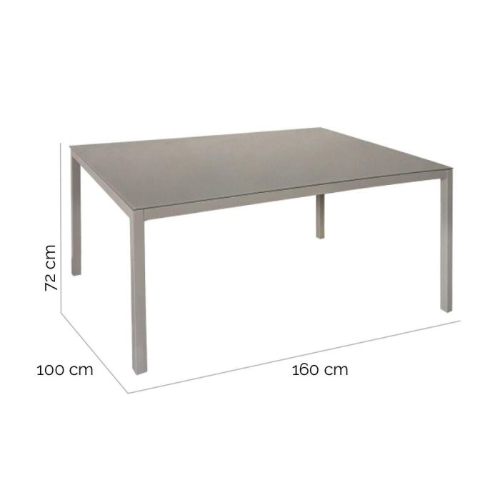 Mesa de Comedor Thalia 160 x 100 x 72 cm Acero 1