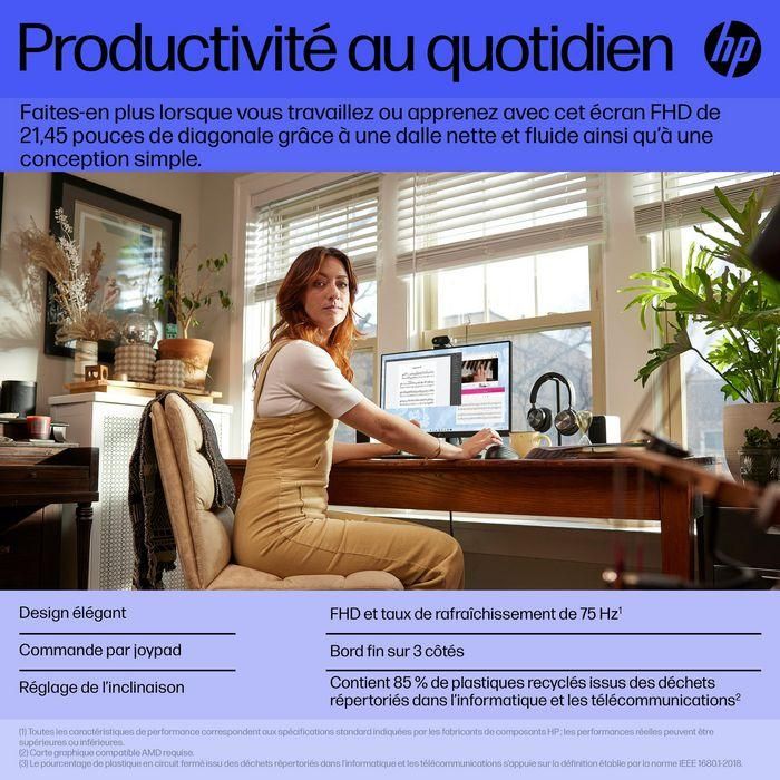 HP V22v G5 Monitor FHD de 21.45 Pulgadas (54.5 cm) para Productividad y Aprendizaje Diario 10 HP V22v G5 Monitor FHD de 21.45 Pulgadas (54.5 cm) para Productividad y Aprendizaje Diario 10