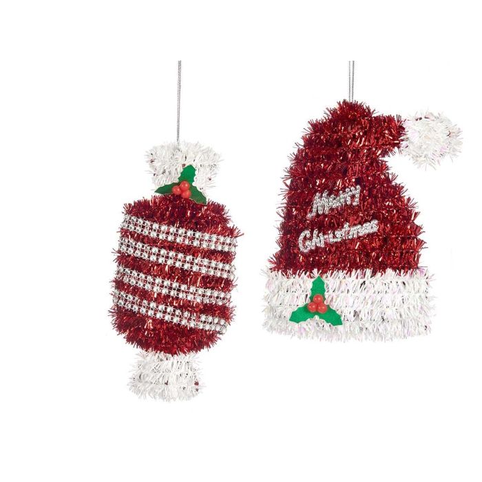 Adorno Navideño Espumillón Rojo Blanco Krist+ 12x15x4 cm (36 Unidades) Adorno Navideño Espumillón Rojo Blanco Krist+ 12x15x4 cm (36 Unidades)
