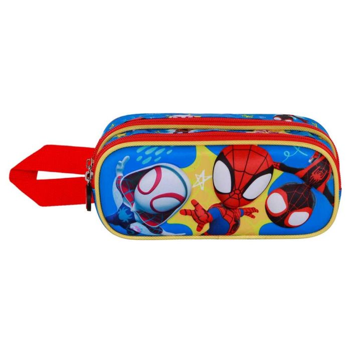 Marvel Spiderman Estuche Portatodo 3D Doble Rojo con Relieve, 2 Compartimentos y Cremallera, 8x22x10 cm 1 Marvel Spiderman Estuche Portatodo 3D Doble Rojo con Relieve, 2 Compartimentos y Cremallera, 8x22x10 cm 1