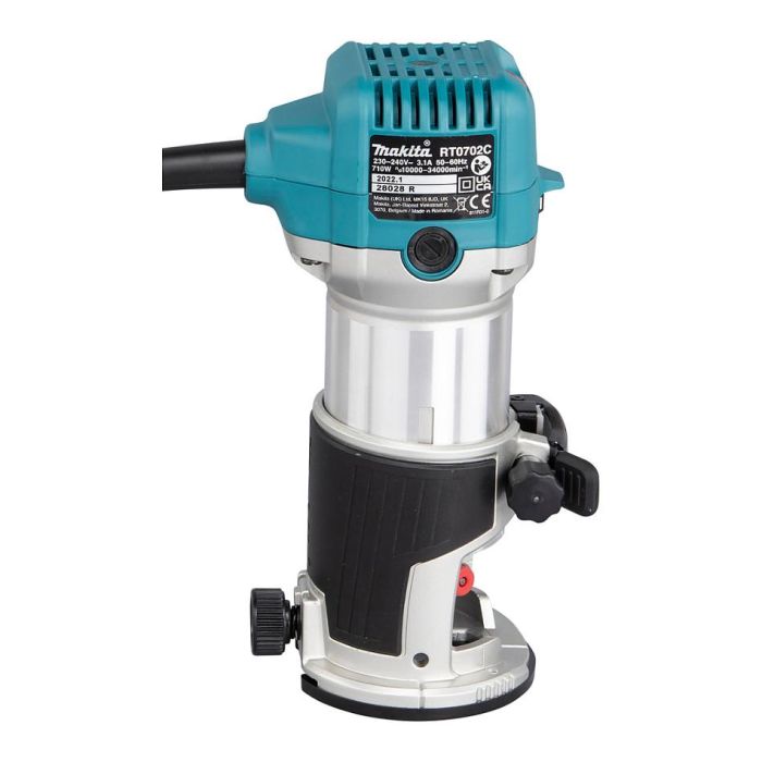 Makita RT0702CX2J Multifunktionsfräse, 34000 RPM, 710W, Velocidad Ajustable 9