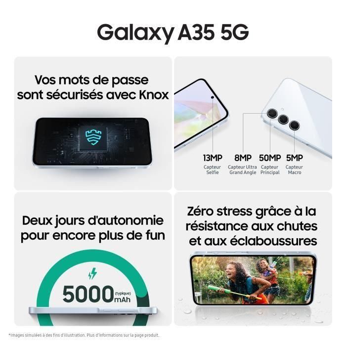 Samsung SAM8806095457604 Smartphone Galaxy A35 5G 128GB Azul 4 Samsung SAM8806095457604 Smartphone Galaxy A35 5G 128GB Azul 4