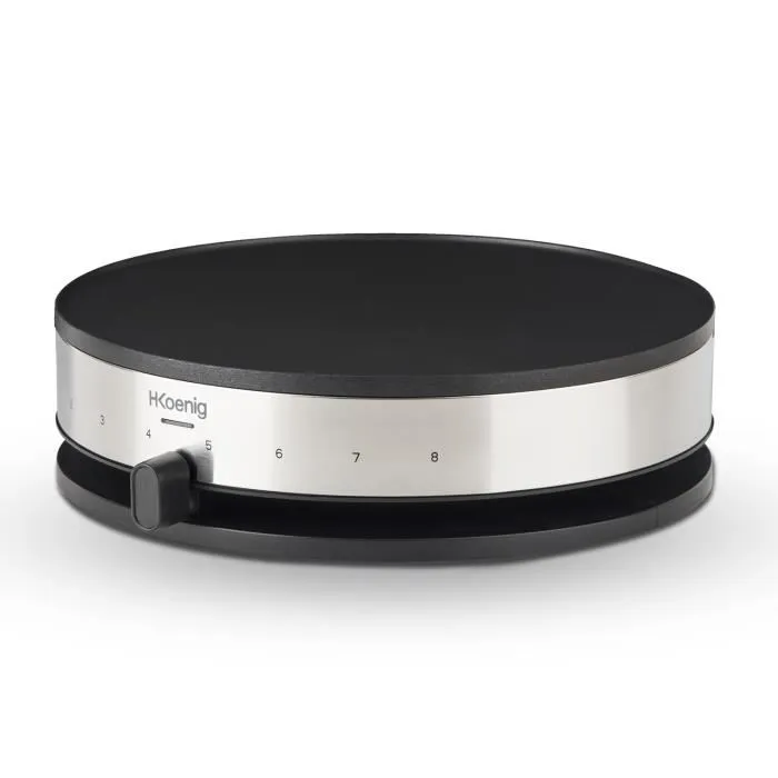 H.Koenig Crepiere KREP29 33cm - 1300W - Temperatura hasta 230°C - Revestimiento Antiadherente - Indicador de Calentamiento - Banda de Acero Inoxidable 1 H.Koenig Crepiere KREP29 33cm - 1300W - Temperatura hasta 230°C - Revestimiento Antiadherente - Indicador de Calentamiento - Banda de Acero Inoxidable 1