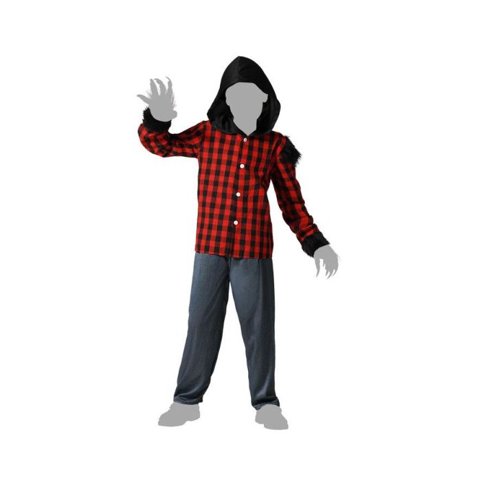 Disfraz Infantil Hombre Lobo con Camiseta y Pantalón para Niños de 7-9 Años, Ideal para Halloween