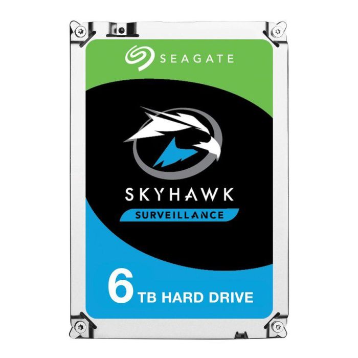 Seagate Disco Duro SkyHawk AI 6 TB 3.5" SATA III 6 Gb/s 210 MB/s 256 MB para Vigilancia 24/7 con hasta 64 Cámaras HD