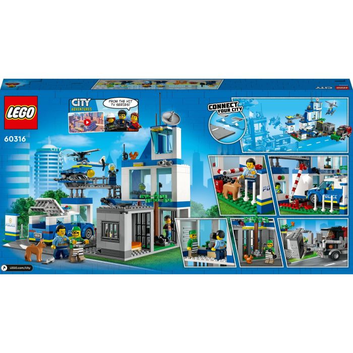 LEGO City 60316 Comisaría de Policía - Juego de Construcción 668 Piezas para Niños y Niñas a Partir de 6 Años, Multicolor