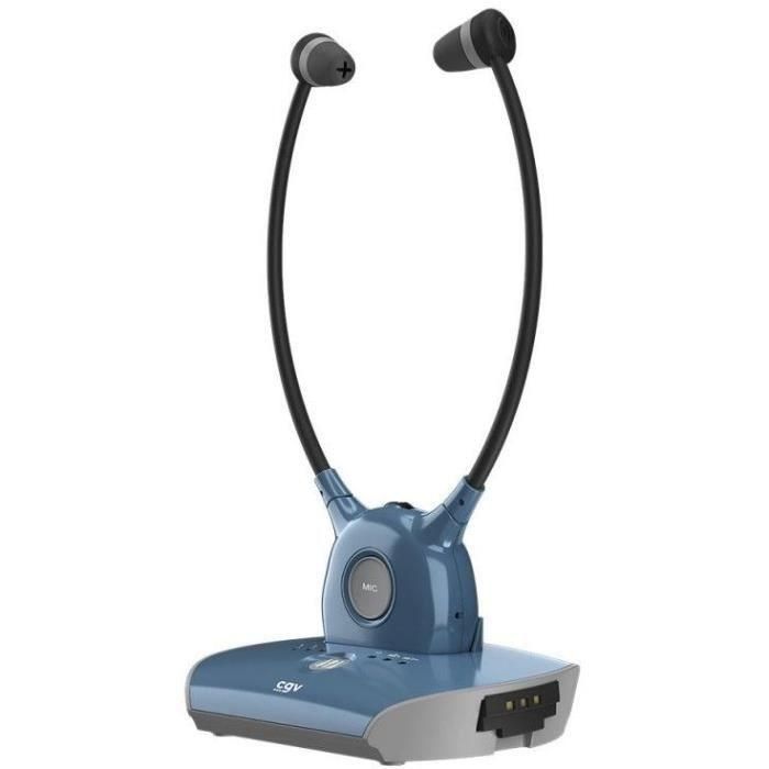 Auriculares inalámbricos TV/HIFI - CGV - DOLFIN SAPHIR - Audífono - Micrófono integrado - Toma óptica Auriculares inalámbricos TV/HIFI - CGV - DOLFIN SAPHIR - Audífono - Micrófono integrado - Toma óptica