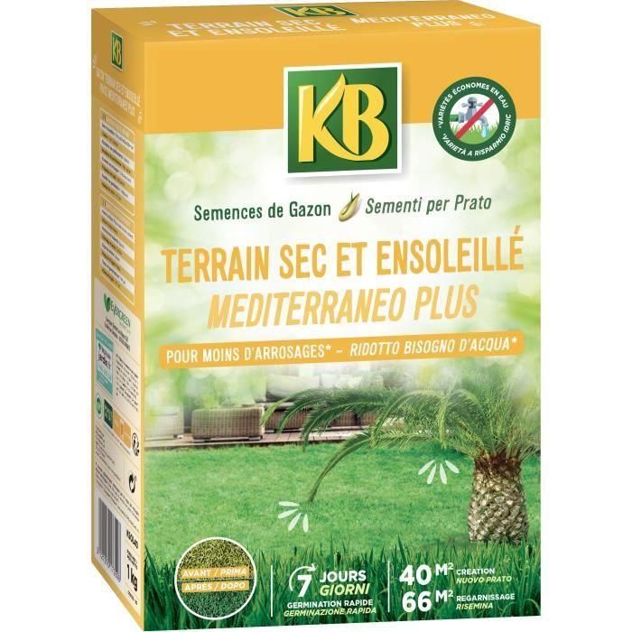 KB - Semillas de césped - Terreno seco y soleado 40m² KB - Semillas de césped - Terreno seco y soleado 40m²