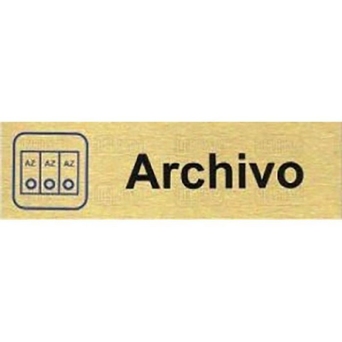 Placa Aluminio Oro 150X45 ''Archivo'' Duver Placa Aluminio Oro 150X45 ''Archivo'' Duver