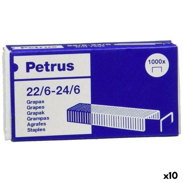 Grapas Petrus 22/6-24/6 6 mm 25 Piezas (10 Unidades) 0 Grapas Petrus 22/6-24/6 6 mm 25 Piezas (10 Unidades) 0