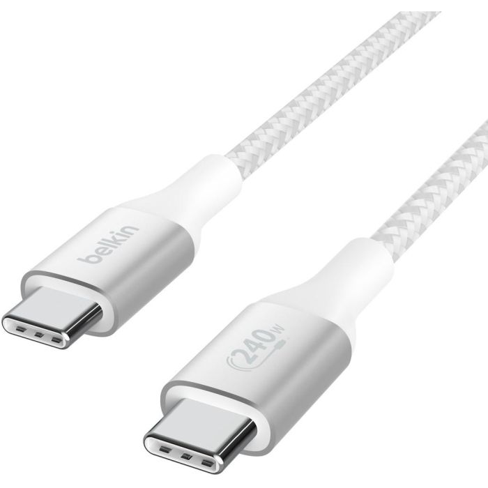 Belkin CAB015bt1MWH Cable USB-C a USB-C BOOST CHARGE 240W, Carga Rápida, Power Delivery 3.1, 1m, Blanco 1