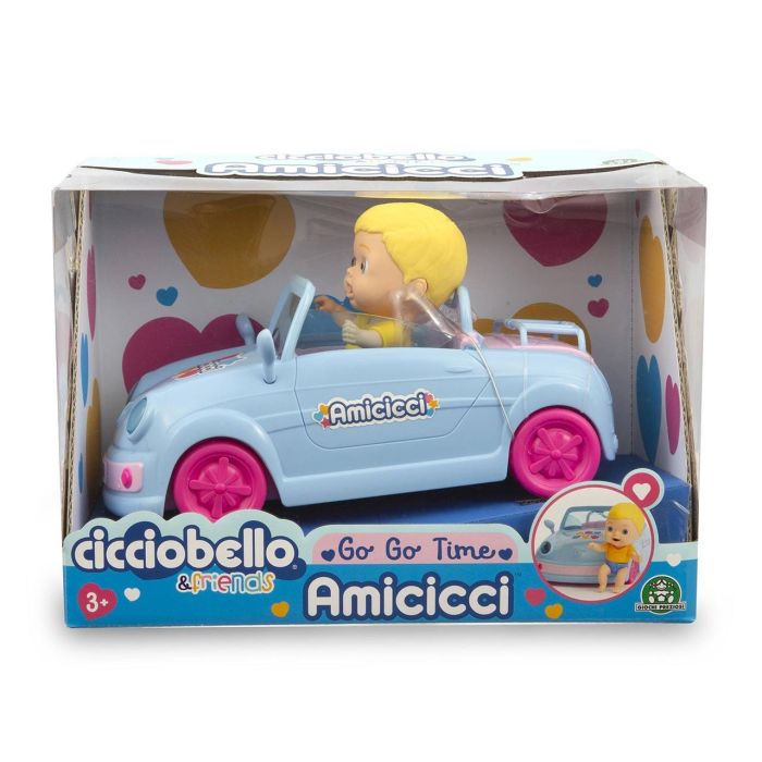 Famosa Amicicci Car CC020000 Muñeco Bebé Flexible con Coche Azul, Movimientos y Expresiones Faciales, +3 Años 2 Famosa Amicicci Car CC020000 Muñeco Bebé Flexible con Coche Azul, Movimientos y Expresiones Faciales, +3 Años 2