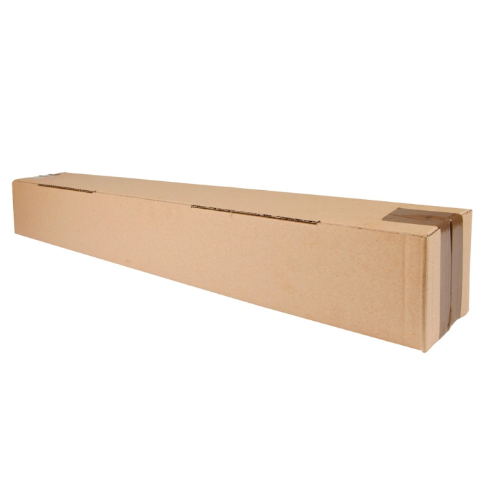 Q-connect Caja de Embalaje Tubo Cartón Reciclado Canal Simple 3mm Kraft 725x95x95 mm 1