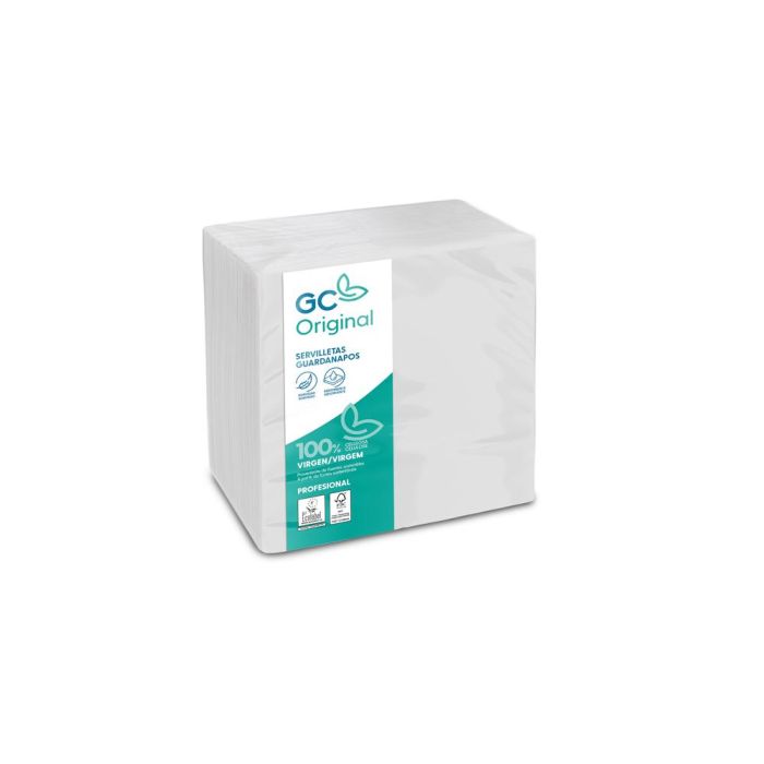 Gc Servilletas 2 Capas 30x30 Pasta Fsc Pack 100 Unidades Blanco