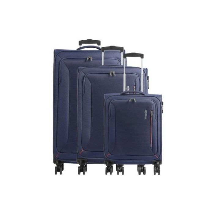 Juego de Maletas American Tourister Sea Seeker Hyperspeed Azul 75 L 38 L 108 L