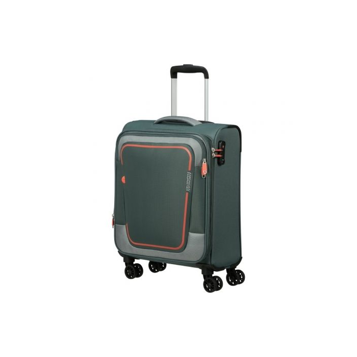 Maleta de Cabina American Tourister Pulsonic Spinner 55cm/ 55x40x23cm/ 4 Ruedas/ Verde Bosque Oscuro 1