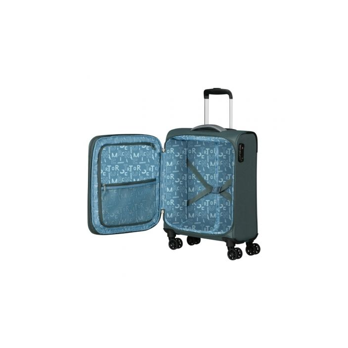 Maleta de Cabina American Tourister Pulsonic Spinner 55cm/ 55x40x23cm/ 4 Ruedas/ Verde Bosque Oscuro 2