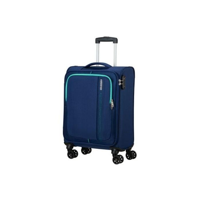 Maleta de Cabina American Tourister Sea Seeker Spinner 55cm/ 55x40x20cm/ 4 Ruedas/ Marino Combate 1