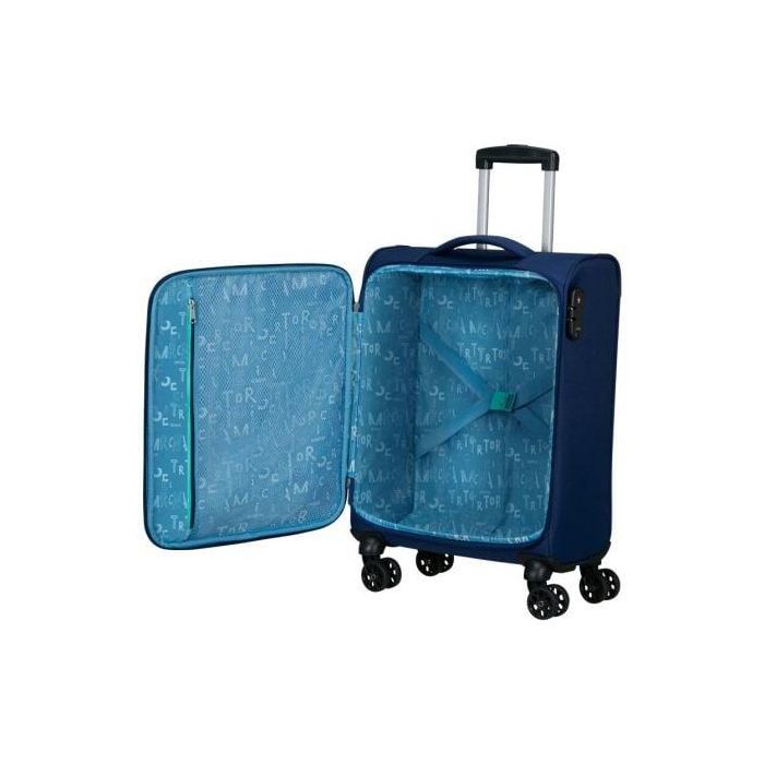 Maleta de Cabina American Tourister Sea Seeker Spinner 55cm/ 55x40x20cm/ 4 Ruedas/ Marino Combate 2