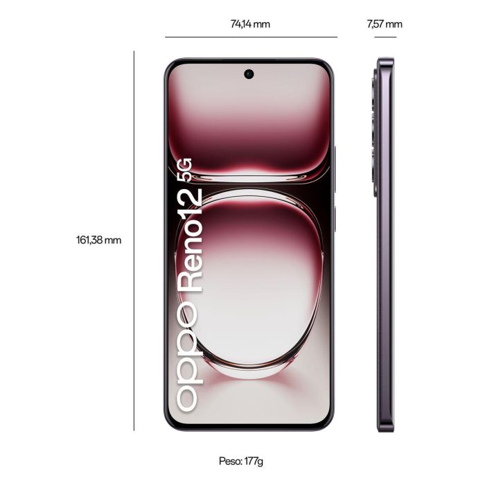 Smartphone Oppo Reno12 5G 6,7" 12 GB RAM 256 GB Marrón Negro Dual SIM 1 Smartphone Oppo Reno12 5G 6,7" 12 GB RAM 256 GB Marrón Negro Dual SIM 1