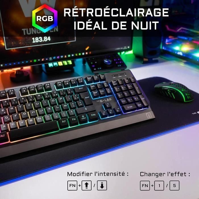 The G-Lab Combo Inalámbrico Gaming: Teclado y Ratón Francés (FR Layout) - Kit de Periféricos Esenciales para una Experiencia de Juego Fluida en PC 2
