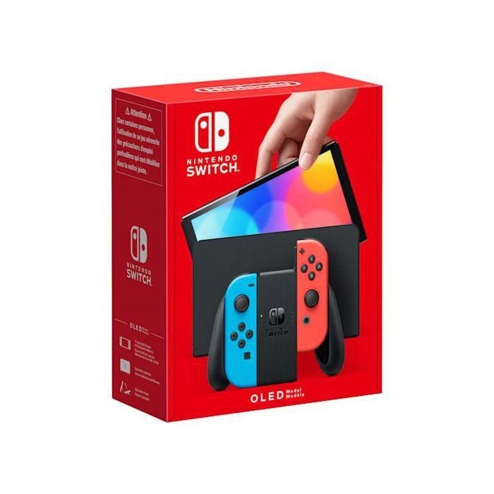 Nintendo SWITCH OLED BLRD Switch OLED 7" Azul Neón/Rojo Neón, 64GB con Base, 2 Joy-Con y Puerto LAN Nintendo SWITCH OLED BLRD Switch OLED 7" Azul Neón/Rojo Neón, 64GB con Base, 2 Joy-Con y Puerto LAN