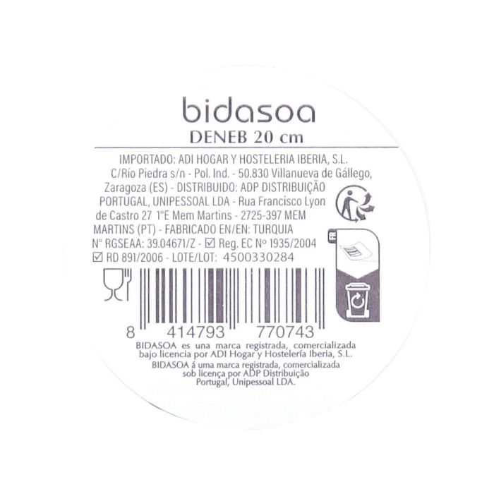 Plato Hondo Porcelana Deneb Hydrozero Bidasoa 20 cm (6 Unidades) 5 Plato Hondo Porcelana Deneb Hydrozero Bidasoa 20 cm (6 Unidades) 5