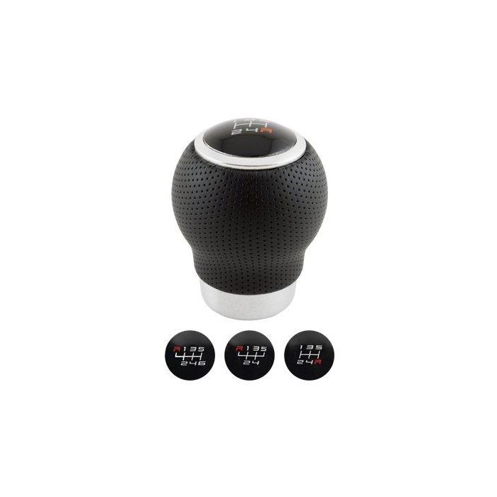 Abc POM30165 Pomo de Palanca de Cambios Corto de Piel Negra con Gatillo y Diámetro 27 mm - Calidad OEM 5 Abc POM30165 Pomo de Palanca de Cambios Corto de Piel Negra con Gatillo y Diámetro 27 mm - Calidad OEM 5