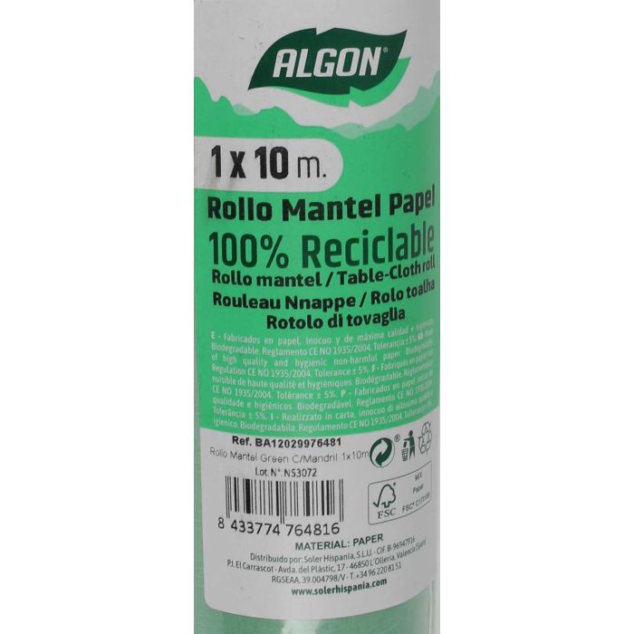 Mantel Green con Mandril 1x10m - Algon (12 Unidades) 5 Mantel Green con Mandril 1x10m - Algon (12 Unidades) 5