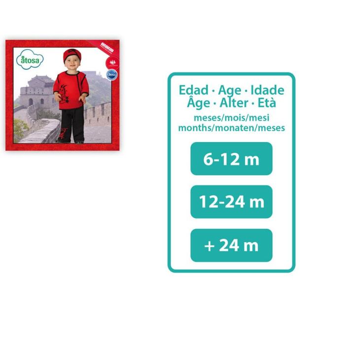 Disfraz Chino Niño Bebé 0-6 Meses 1 Disfraz Chino Niño Bebé 0-6 Meses 1
