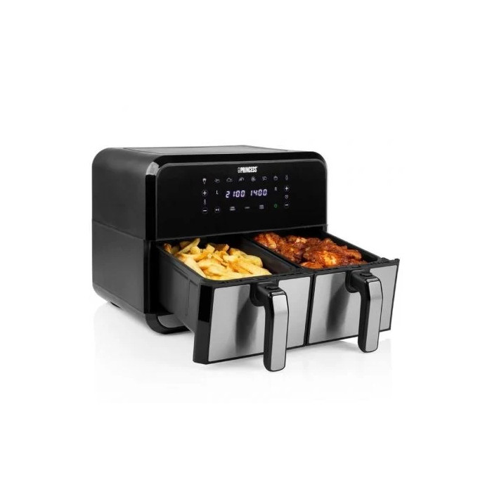 Princess Freidora por Aire Double Basket Airfryer 182074 / 2400W / 8L / Doble Cesta / Sin Aceite