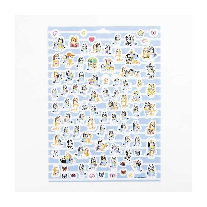 Cerdá Pack de Pegatinas Infantiles Bluey, Set de Adhesivos Decorativos, 18x25 cm, Color Azul, para Niños +3 Años 3 Cerdá Pack de Pegatinas Infantiles Bluey, Set de Adhesivos Decorativos, 18x25 cm, Color Azul, para Niños +3 Años 3