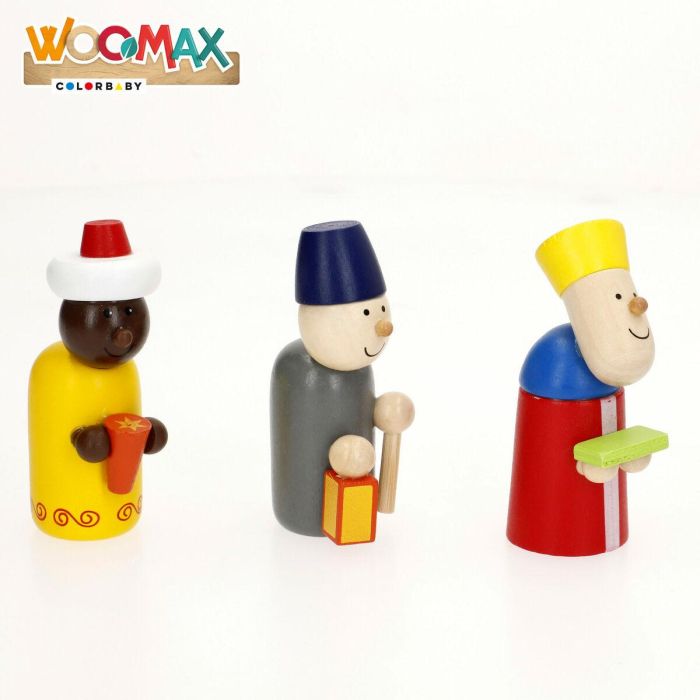 Belén de Navidad Woomax Madera plywood 23 x 16 x 11 cm (4 Unidades) 4 Belén de Navidad Woomax Madera plywood 23 x 16 x 11 cm (4 Unidades) 4
