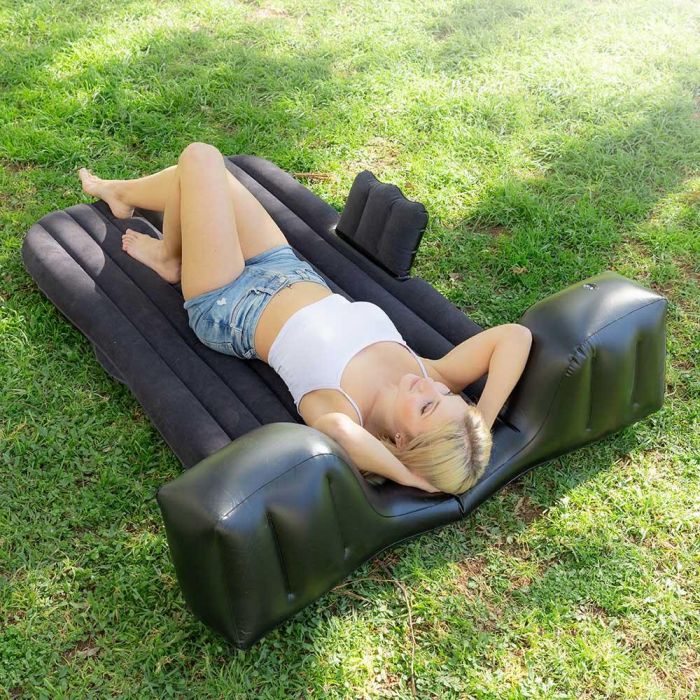 Innovagoods Colchón Hinchable Coche Roleep V0103712 para Asiento Trasero, Camping y Playa - Gris 132.5 x 72 x 40 cm 7