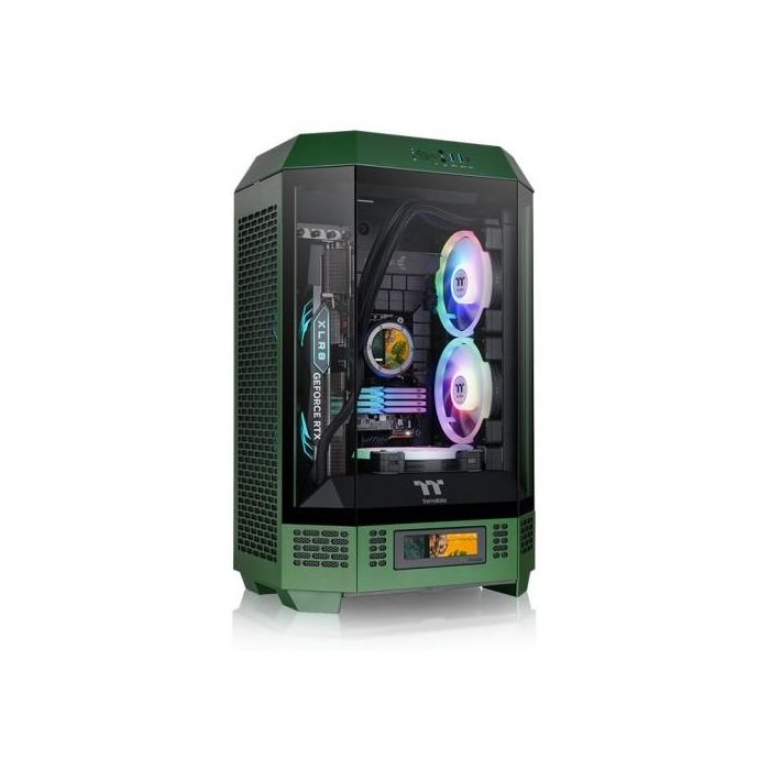 Thermaltake The Tower 300 Racing Green - Micro Torre PC para placas base Micro-ATX/Mini-ATX