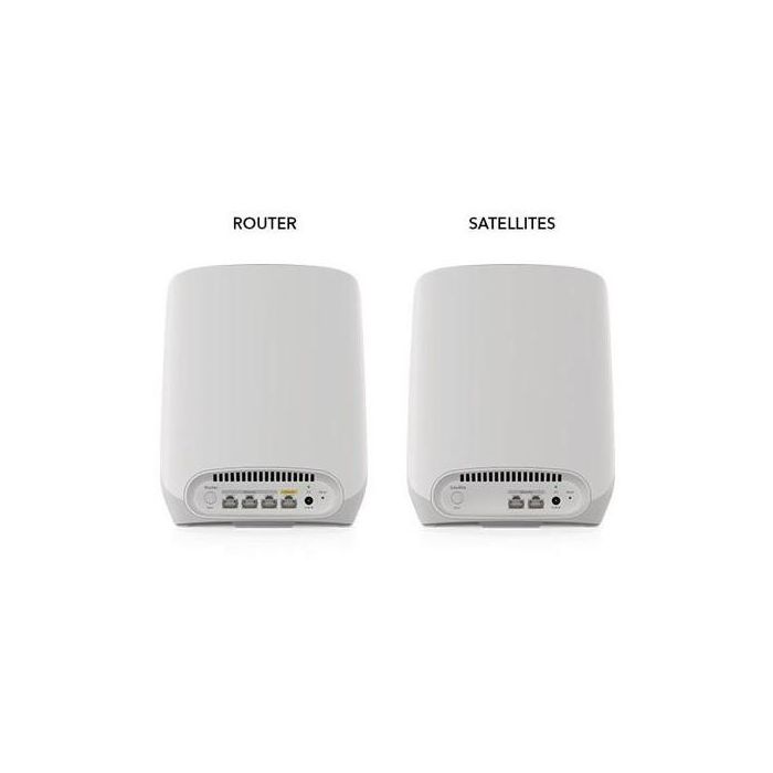 NETGEAR Orbi RBK763S Sistema de malla Tribanda Wi-Fi 6 (802.11ax) Blanco con 3 Unidades Cobertura 525 m² 2 NETGEAR Orbi RBK763S Sistema de malla Tribanda Wi-Fi 6 (802.11ax) Blanco con 3 Unidades Cobertura 525 m² 2