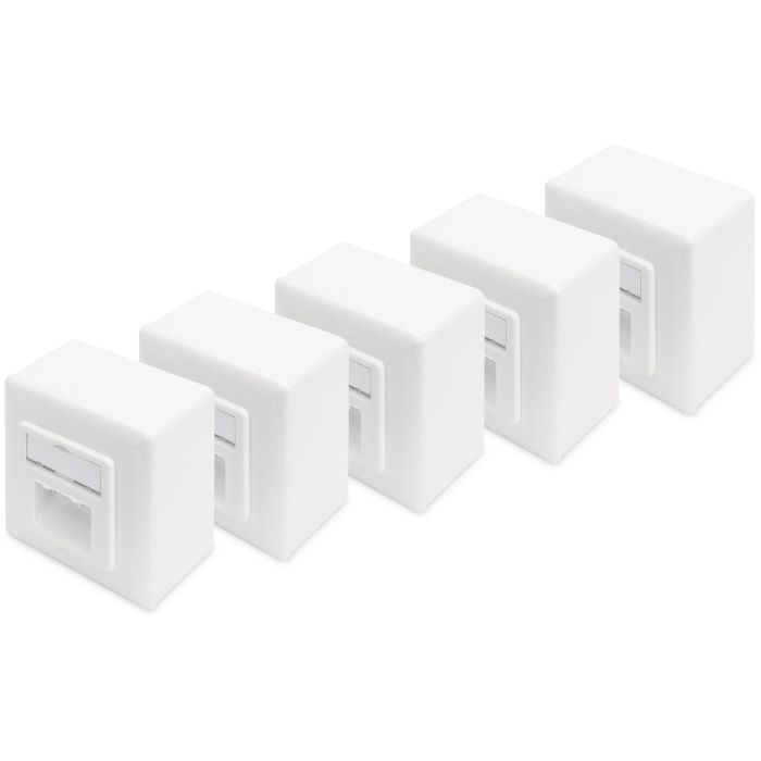 DIGITUS RJ45 Dose 2x RJ45 Cat6 geschirmt Aufputz 5er Set 0 DIGITUS RJ45 Dose 2x RJ45 Cat6 geschirmt Aufputz 5er Set 0