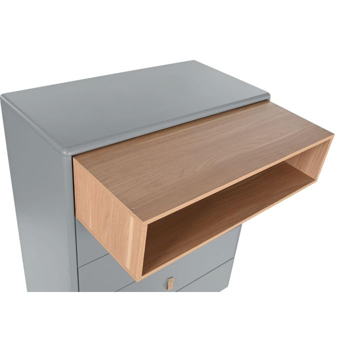 Cajonera Home ESPRIT Azul Gris Polipropileno Madera MDF 80 x 40 x 117 cm 6