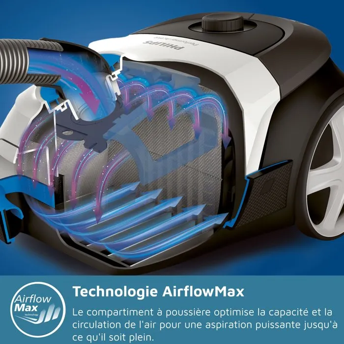 Philips Aspirador de Bote con Bolsa XD5123/10, 900 W, 4 L - Negro 4