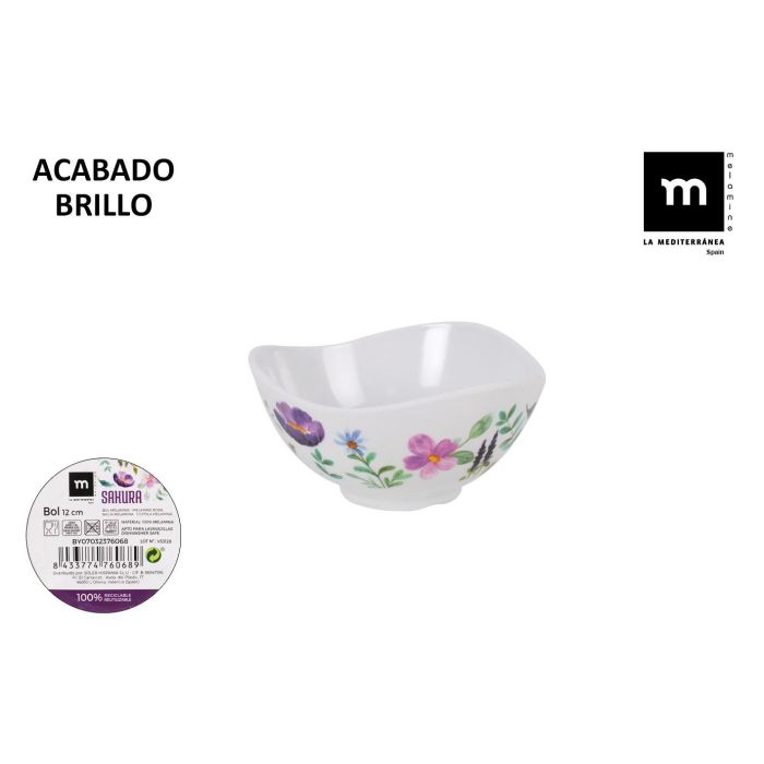 La Mediterranea Bol de Melamina Sakura 12 cm x 12 cm x 6 cm Brillo Colección Sakura (24 Unidades) La Mediterranea Bol de Melamina Sakura 12 cm x 12 cm x 6 cm Brillo Colección Sakura (24 Unidades)