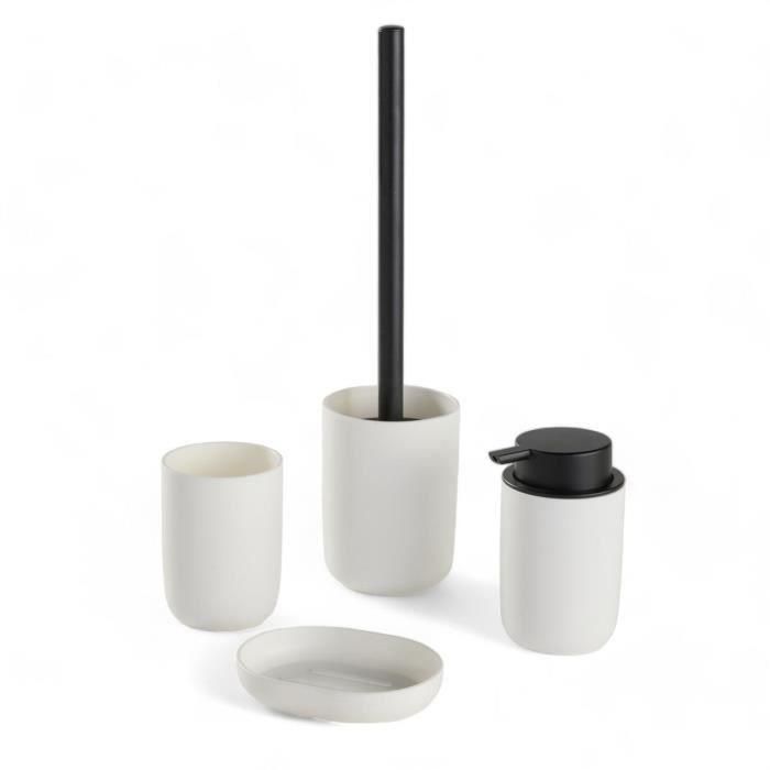 Today TOD3574641271374 Juego de 4 Accesorios de Baño: Vaso, Dispensador Jabón, Escobilla Baño - Blanco 0 Today TOD3574641271374 Juego de 4 Accesorios de Baño: Vaso, Dispensador Jabón, Escobilla Baño - Blanco 0