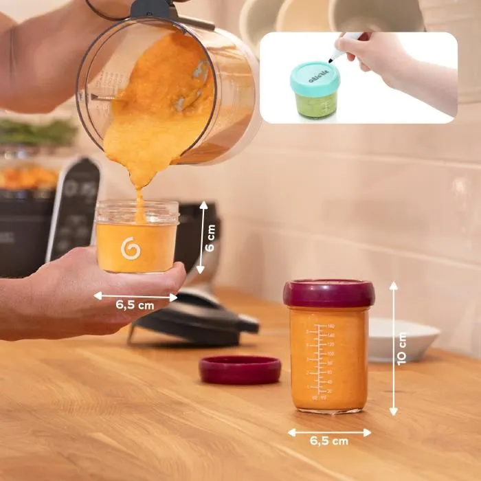 Babymoov Babybols - Frascos de Vidrio Herméticos 120ml y 240ml - Pack 8 Unidades 4