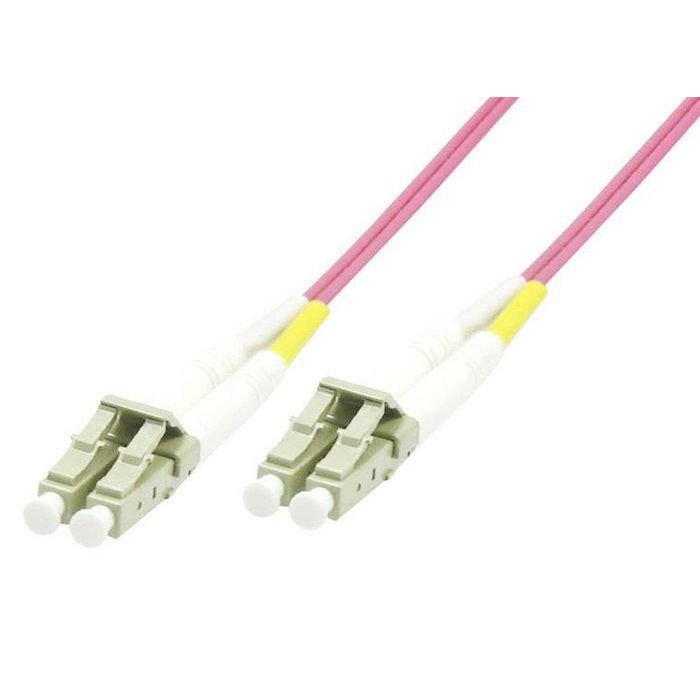 MicroConnect Cable de fibra óptica LC-LC, multimodo OM4 (Erica Violeta) 50m para 10/40/100 Gigabit Ethernet LSZH